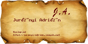 Jurányi Adrián névjegykártya